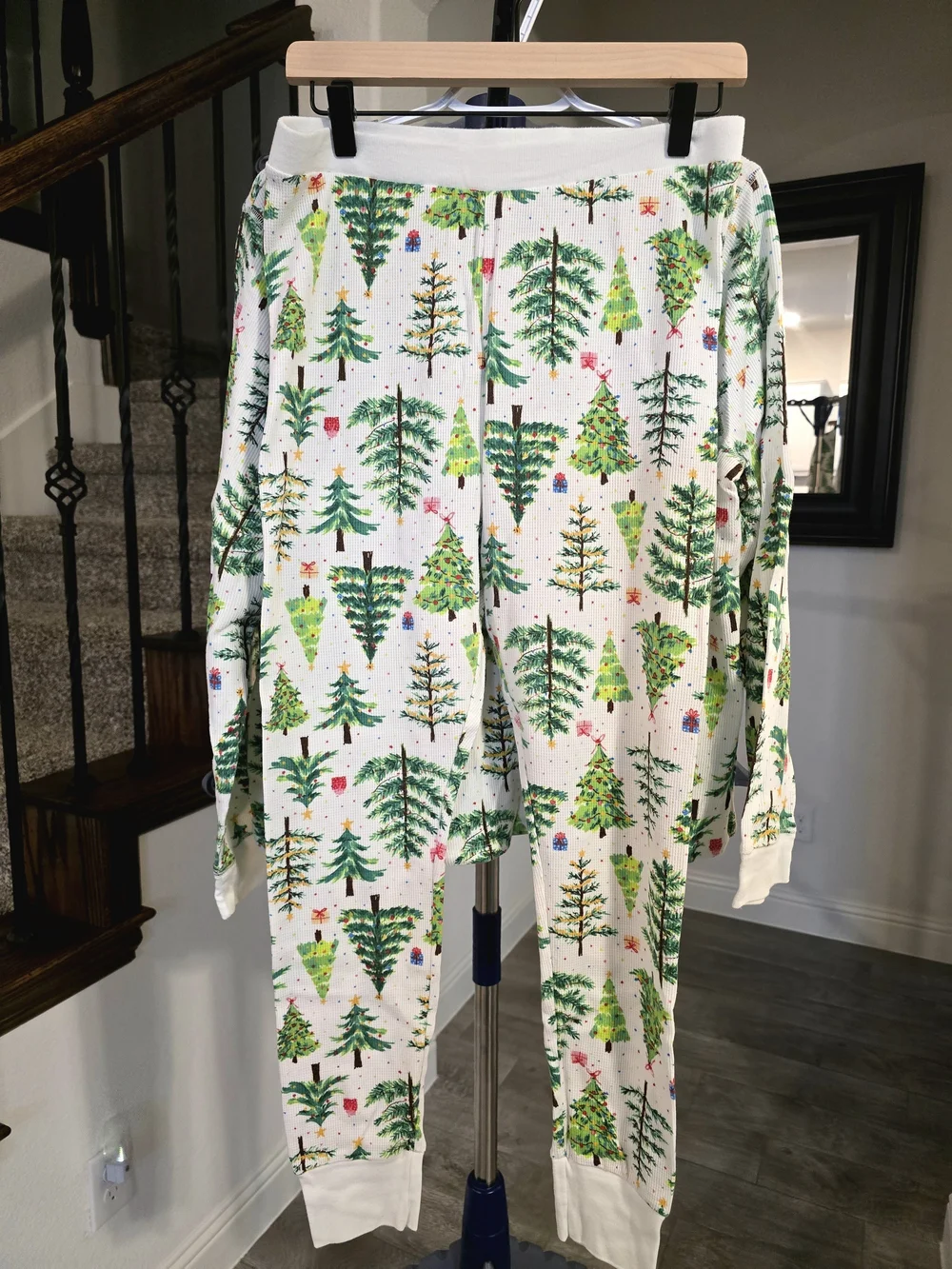 Old Navy Christmas Tree Waffle Knit Pajama Set